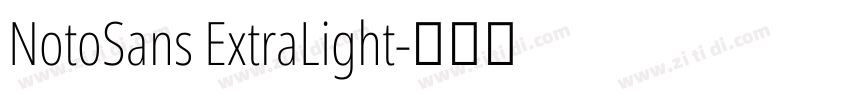 NotoSans ExtraLight字体转换